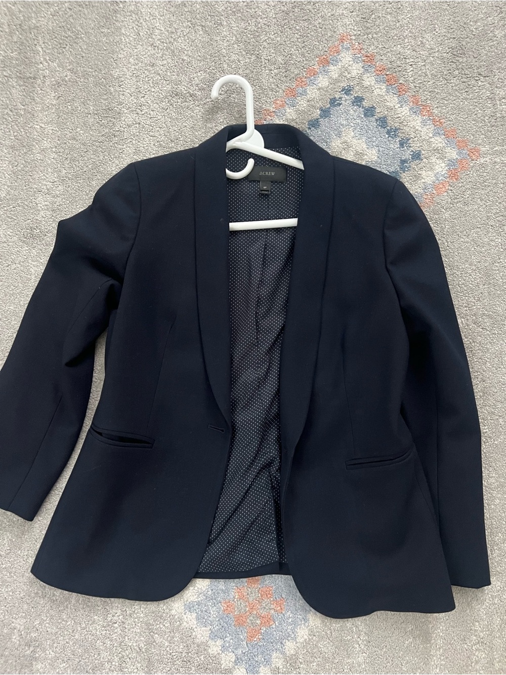 J. Crew Navy Shawl-Collar Blazer